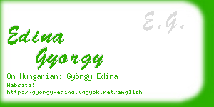 edina gyorgy business card