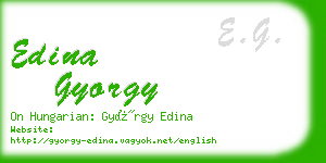 edina gyorgy business card